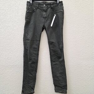 Denim: Reversible Skinny Jeans in Green